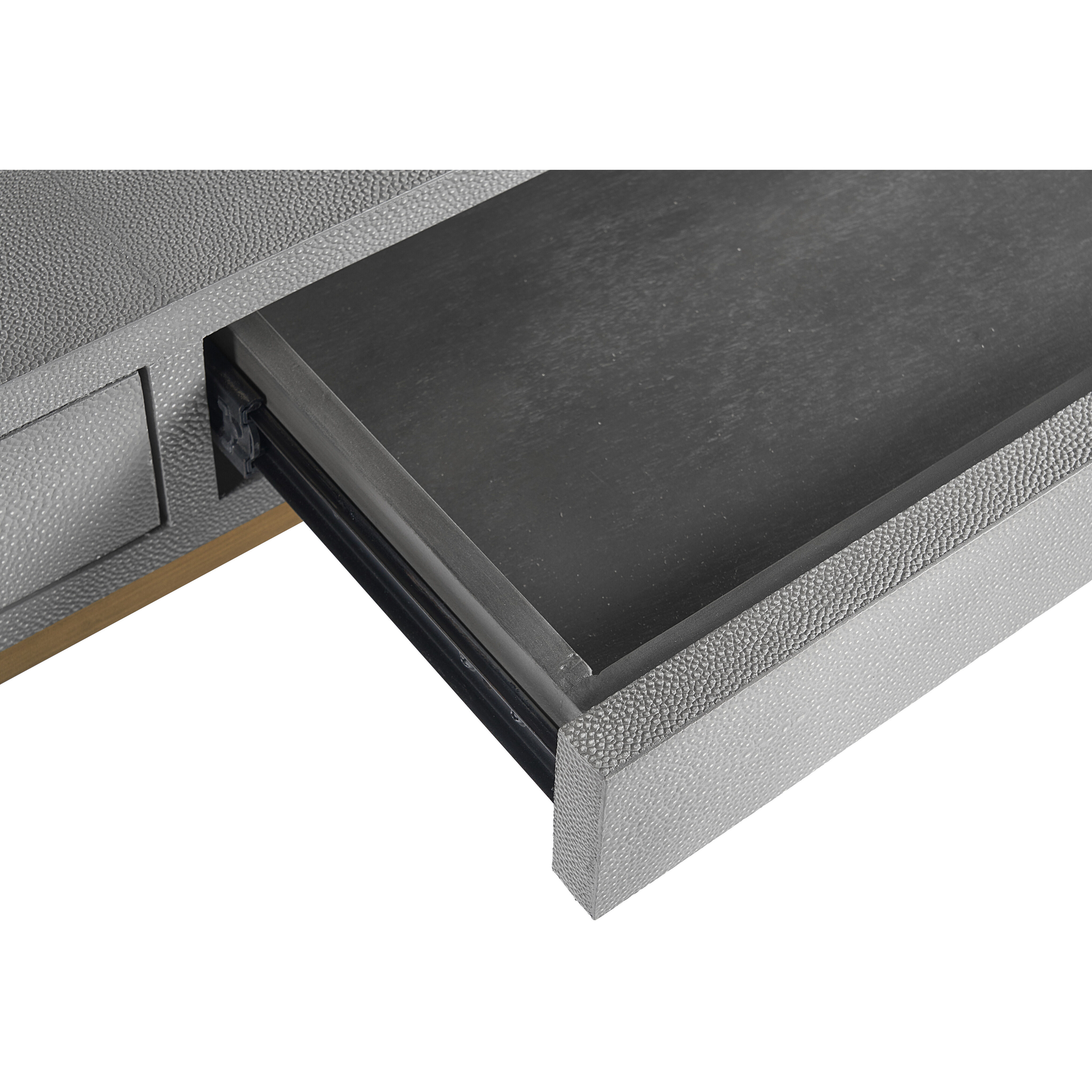 Jiro 63 X 24.25 inch Grey Shagreen Desk